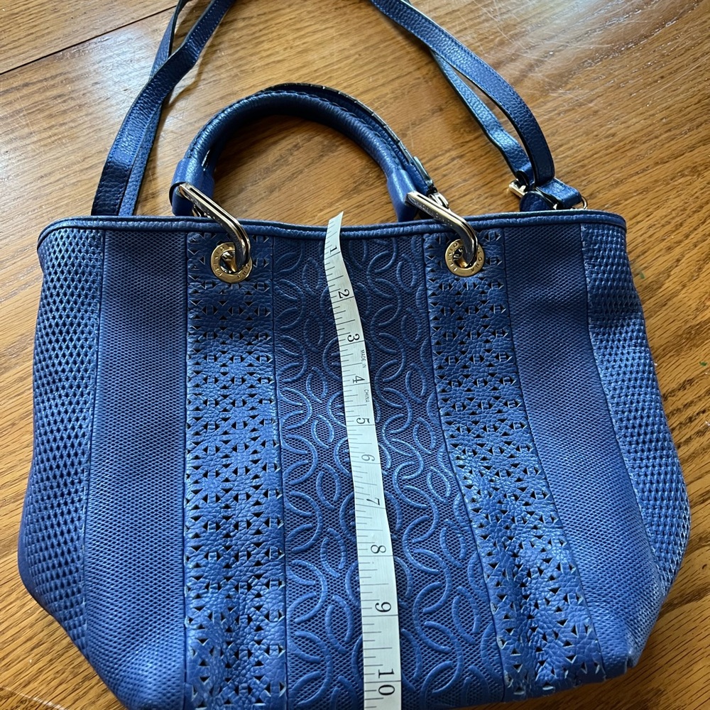 Plinio Visona blue convertible handbag. Excellent Condition. Clean.